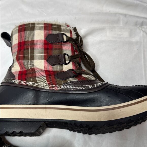 Sorel Women’s Tivoli Ankle Waterproof Red Plaid Lace Up Boots. Size 9.5. - Picture 8 of 12